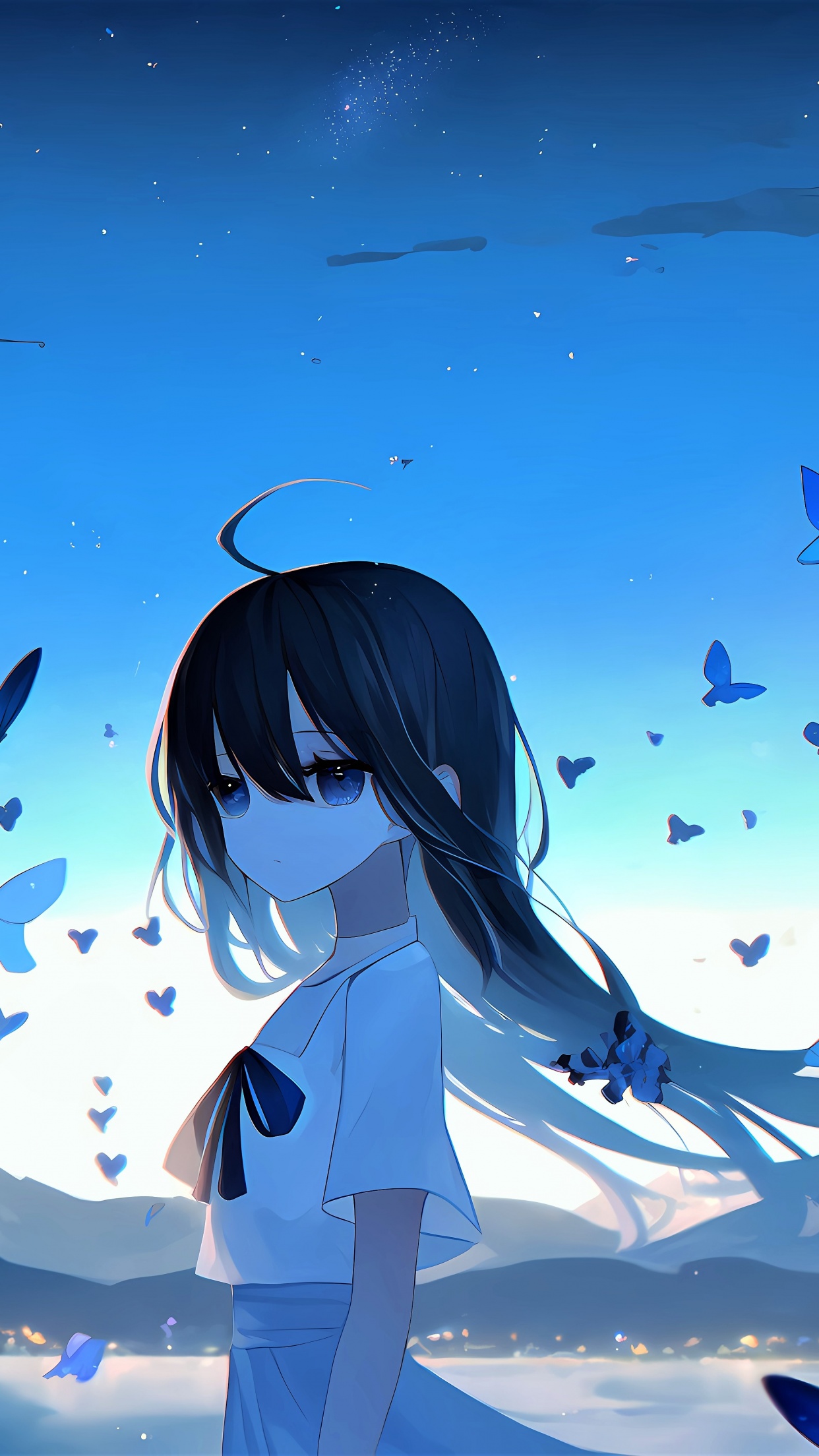 Sad Girl Wallpaper 4k Anime Mood Butterflies