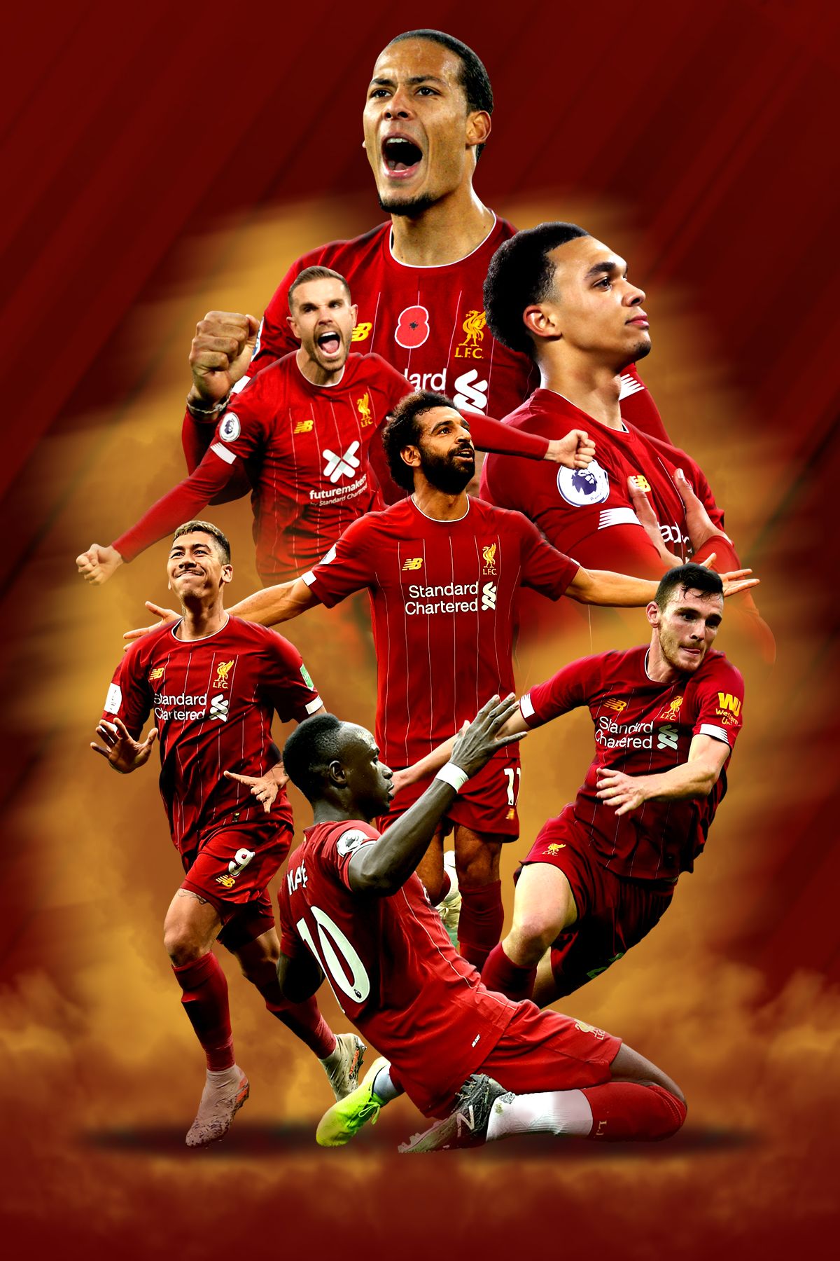 Liverpool FC Players in Action - Premier League 4K Wallpaper