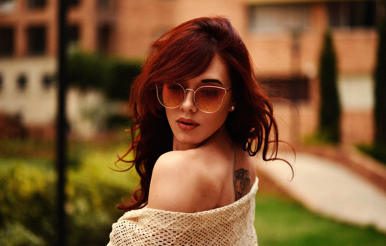 Wallpaper Pose Background Model Portrait Makeup Glasses