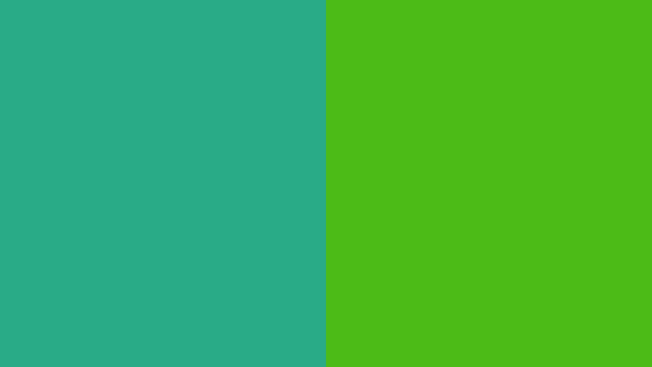 Free 1280x720 resolution Jungle Green and Kelly Green solid two color