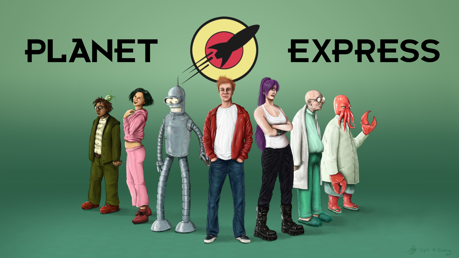 Lifelike Pla Express Futurama HD Wallpaper