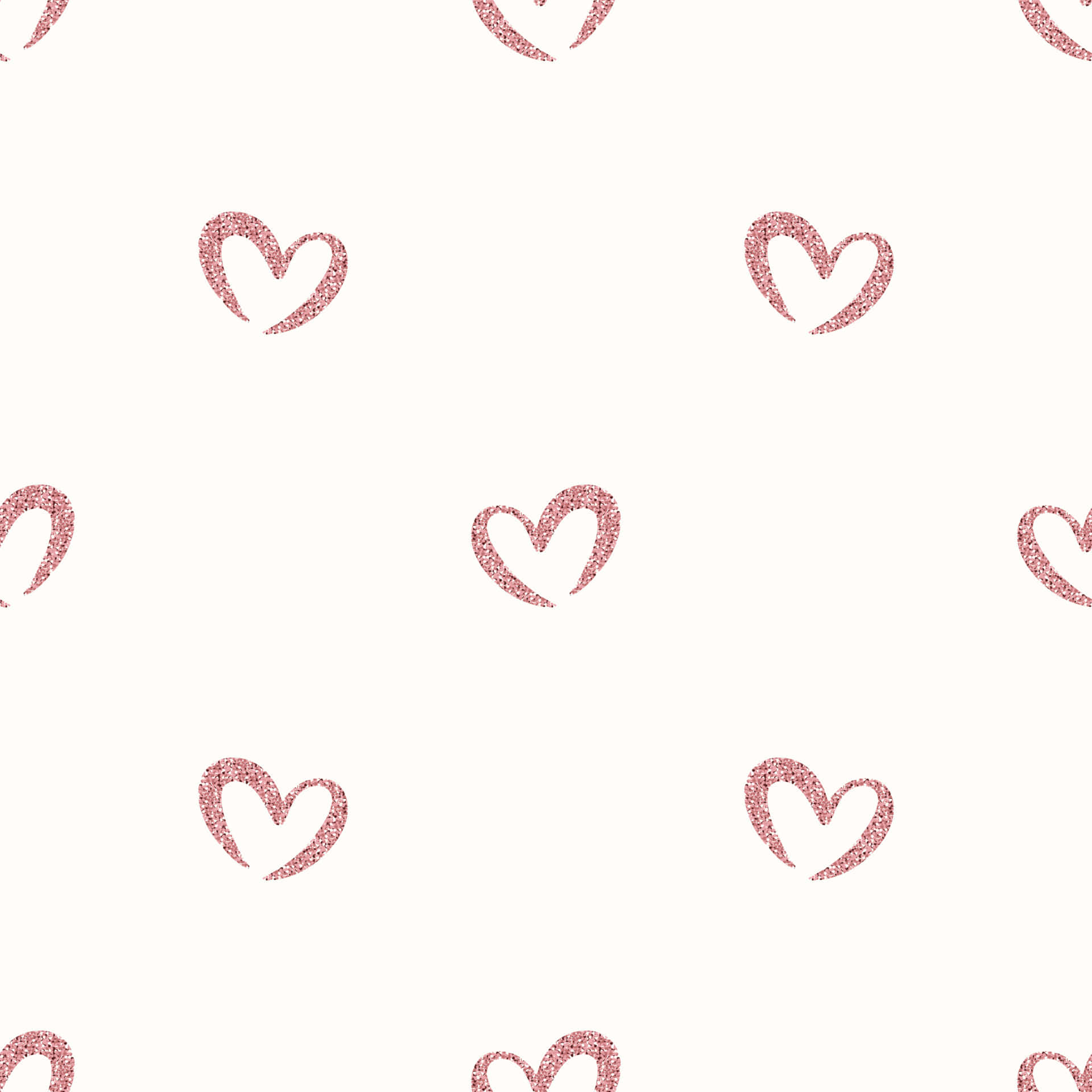 Glitter Pink Hearts X Wallpaper