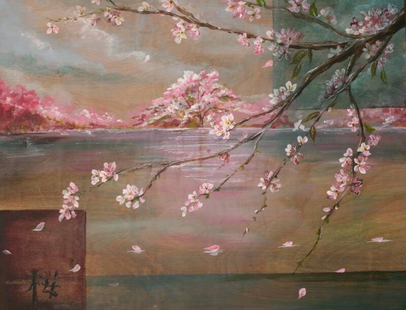 Back Gallery For Japanese Cherry Tree Wallpaper Mural