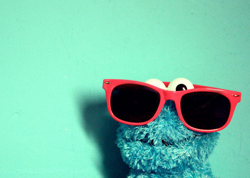 Cute Cookie Monster Wallpaper With Sunglasses