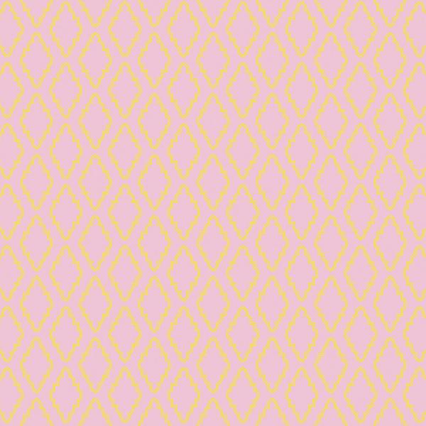 Oopsy Daisy Studios Quatrefoil Pink Yellow Removable Wallpaper