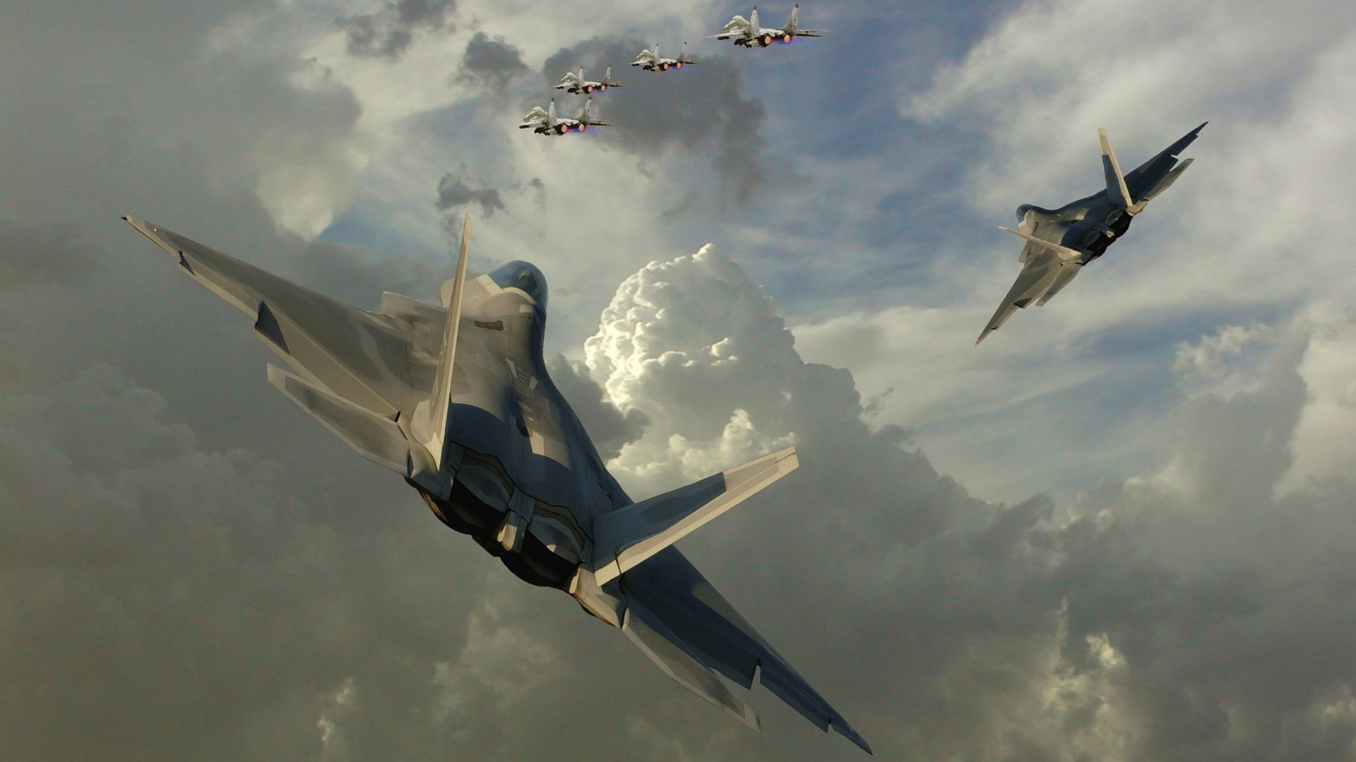 Lockheed Martin F Raptor Widescreen Wallpaper