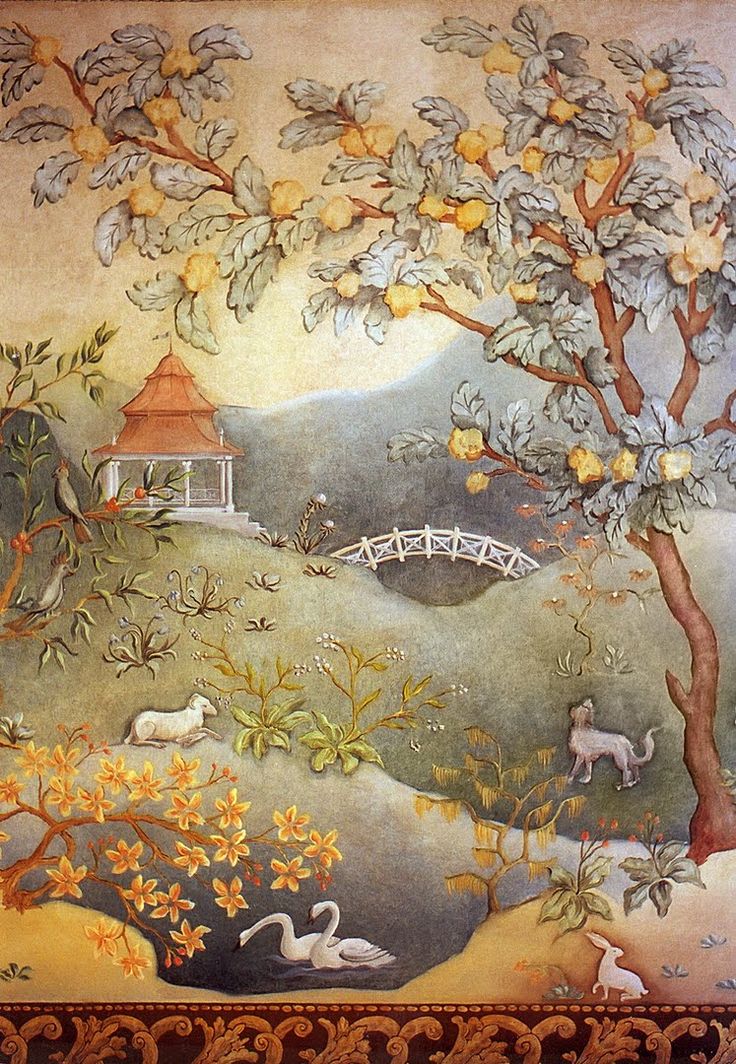 chinoiserie Wallpaper DelightChinoiserie Murals Pinterest
