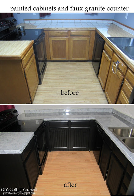 Diy Kitchen Cabi Makeover Ever Just Using Beadboard Wallpaper