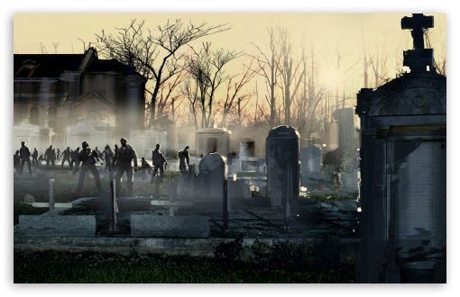 Left Dead Zombies Art HD Wallpaper For Standard Fullscreen