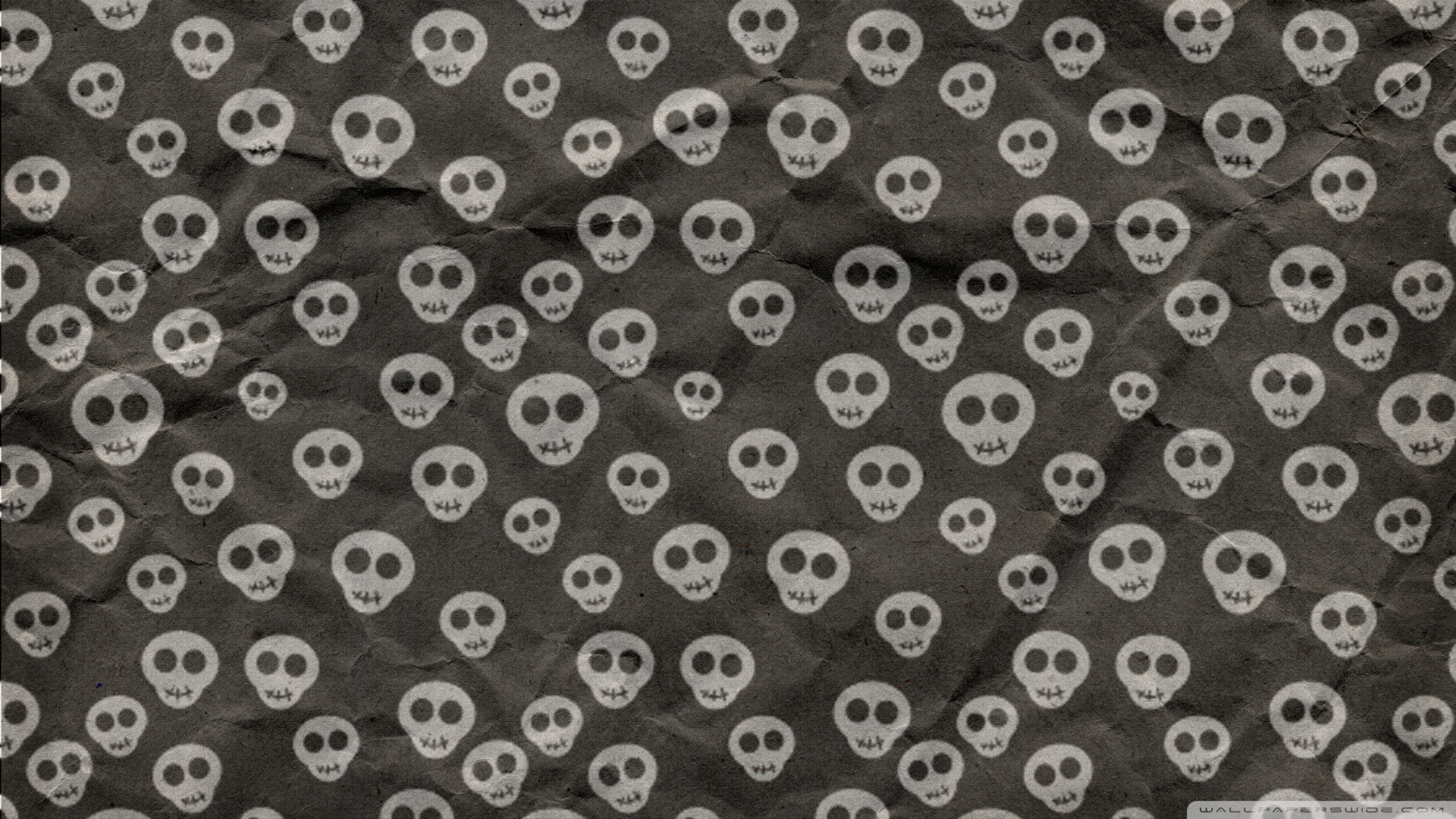 Cute Skulls Wrapping Paper Wallpaper