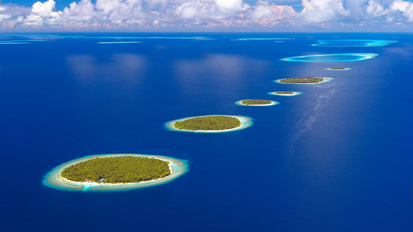 Baa Atoll Aerial Of Southern Maalhosmadulu