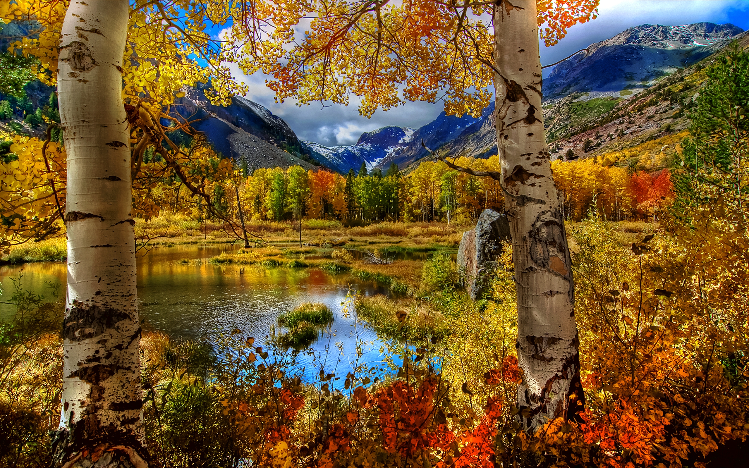 autumn mountains Wallpaper Background