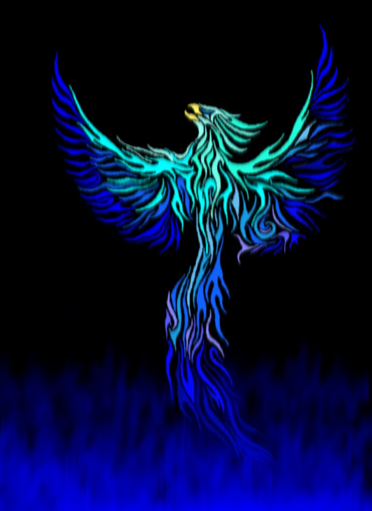 Blue Phoenix Bird Wallpaper By Glacier