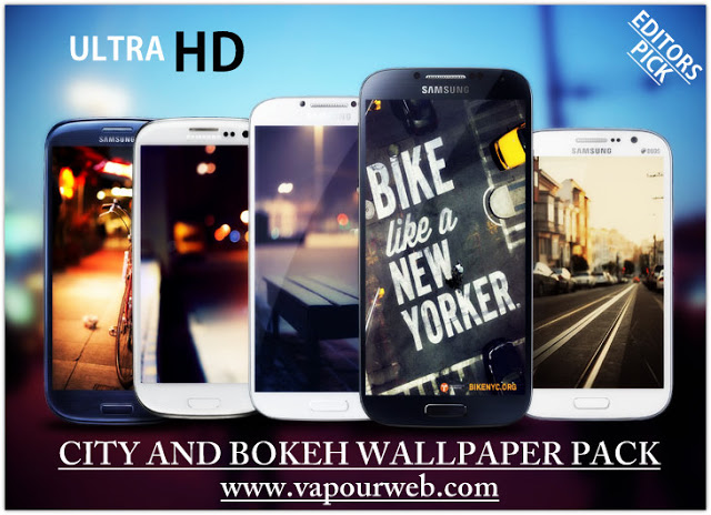 Vapourweb City And Bokeh Ultra HD Wallpaper Pack