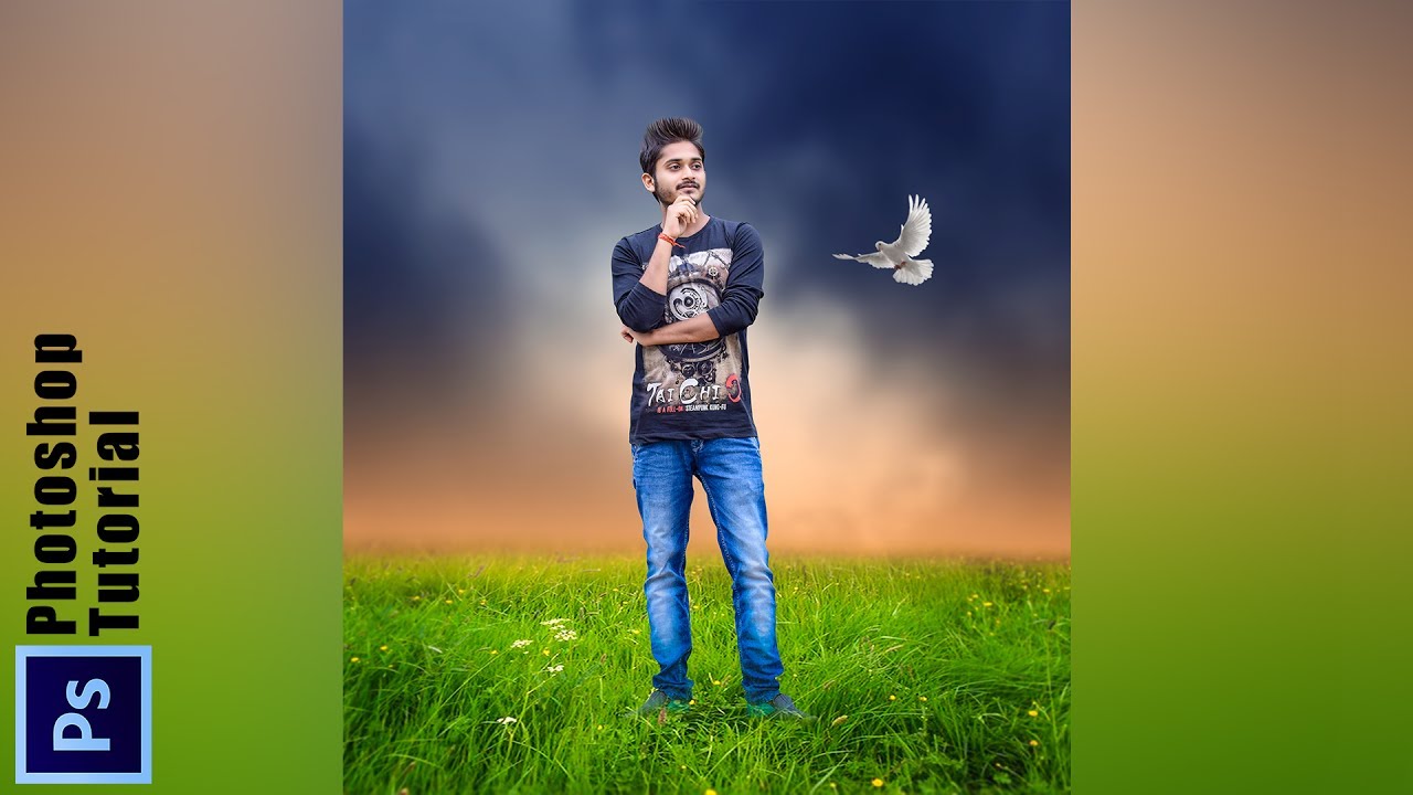 Simple Photoshop Manipulation Blur Background With Grass And