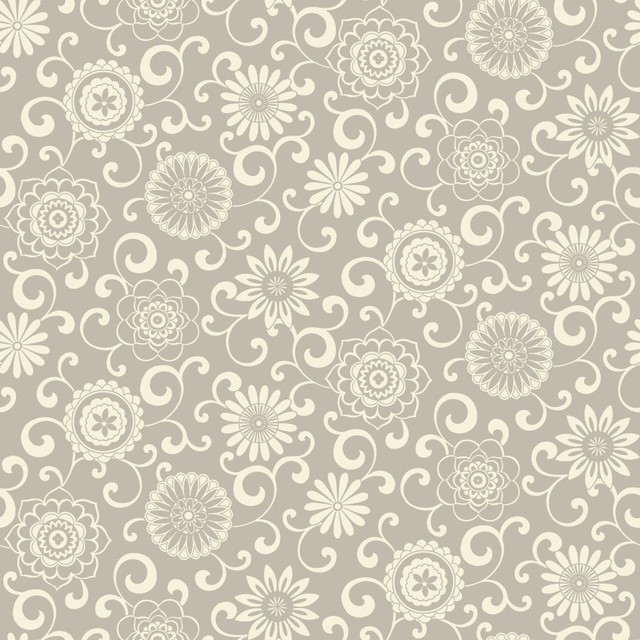 Grey Pom Play Waverly Small Prints Collection Modern Wallpaper