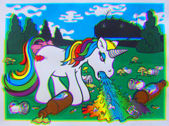    Category Animated psychedelic art   Image sick rainbow unicorn