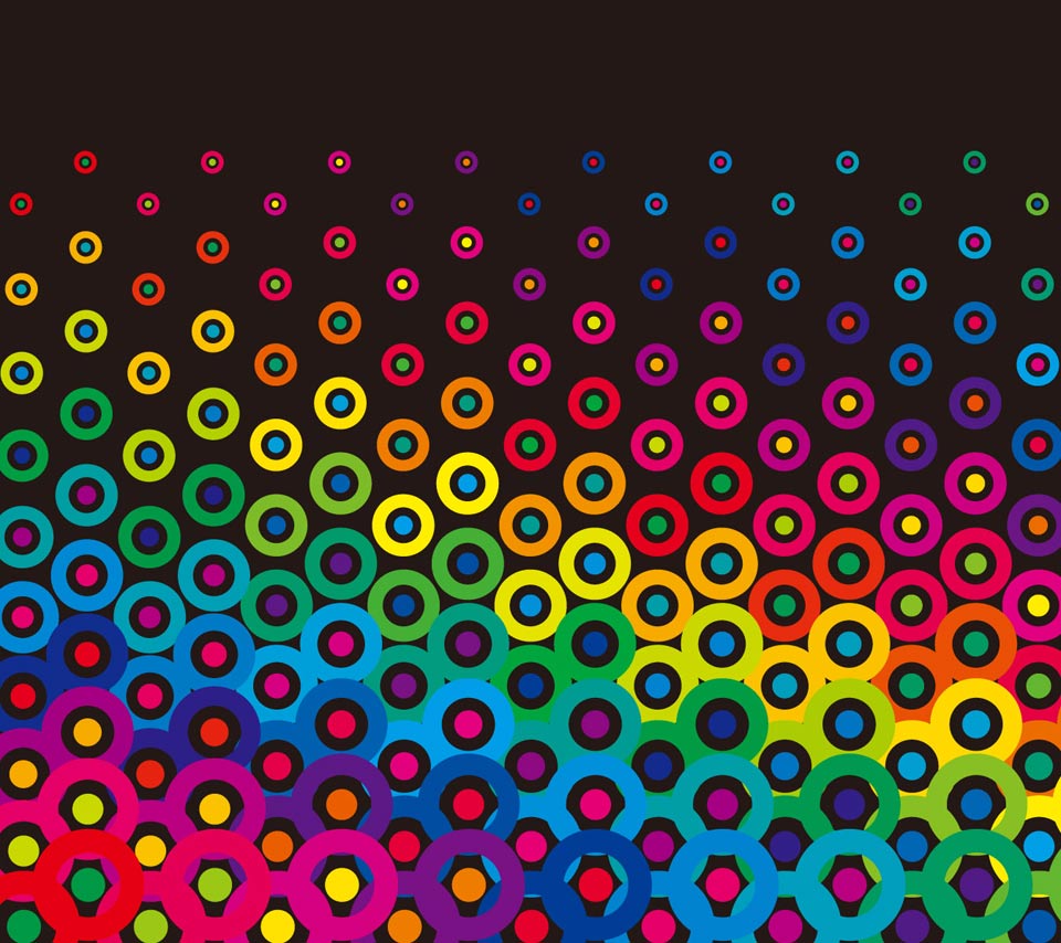 Wallpaper Background Patterns Dots Circle Colorful Neon Lights Vector