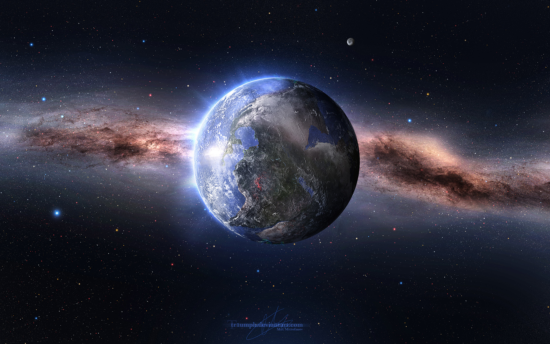 Earth In Space HD Wallpaper