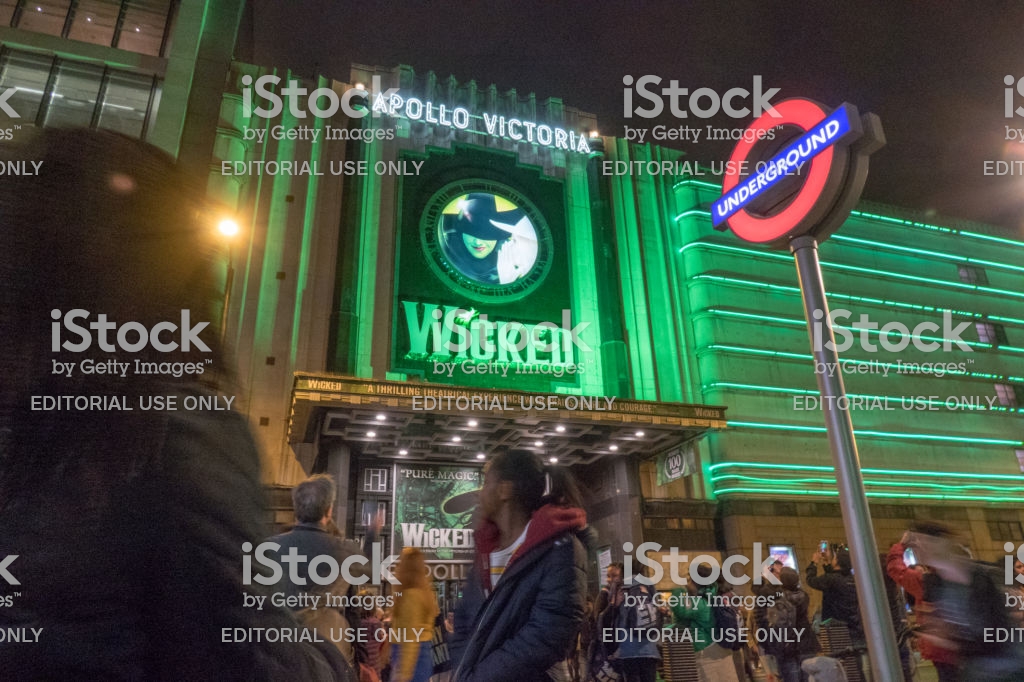 Subway Sign In London Theatre The Background Stock Photo