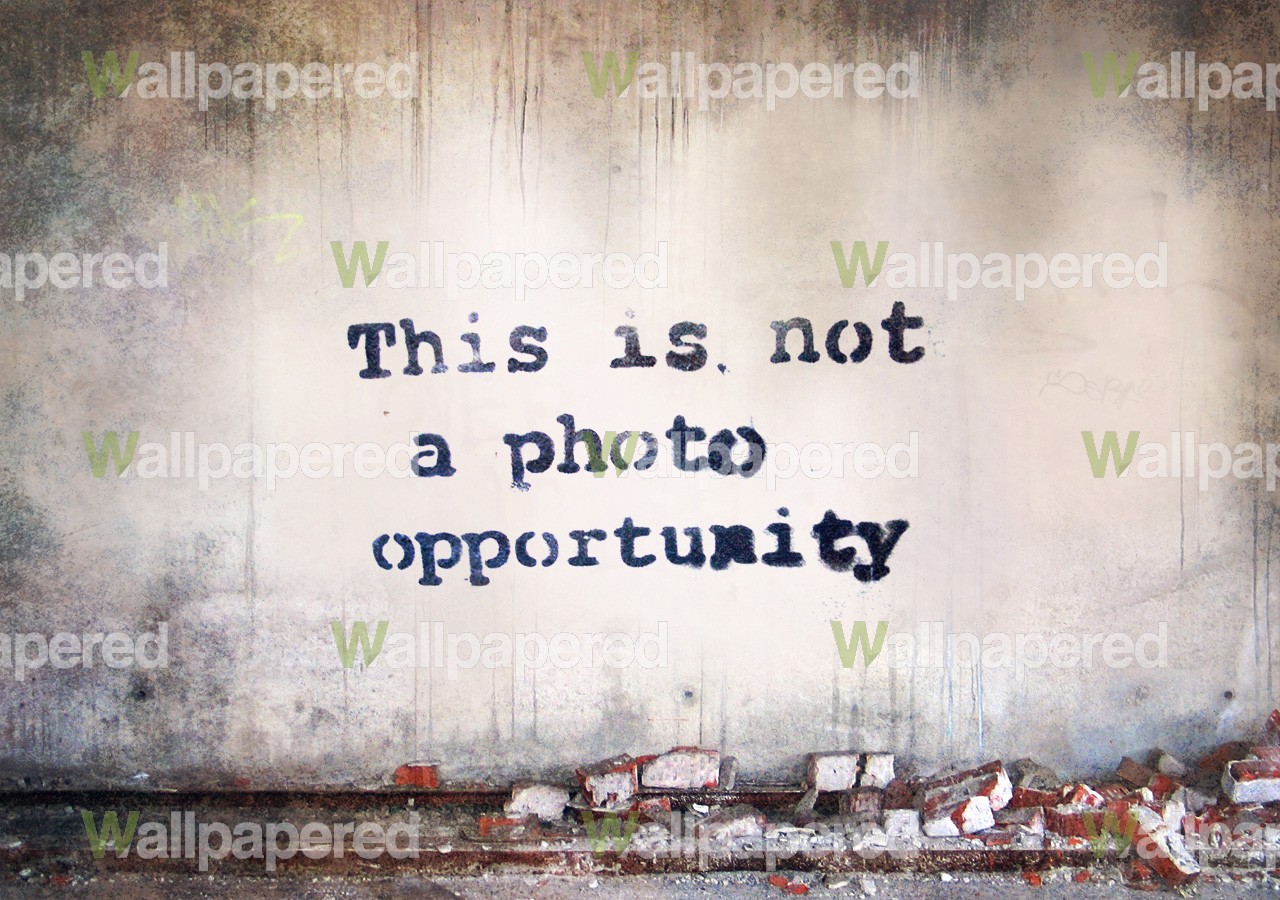 Banksy Photot Opportunity Wall Mural Wallpaper