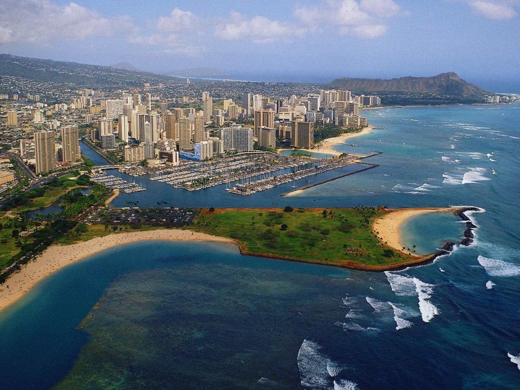 Best Rock Formation Along Beachfront Waikiki Honolulu Oahu Hawaii