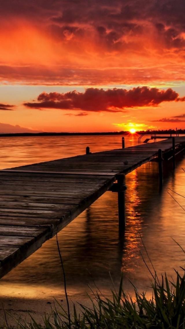 Stunning Sunset In Sweden Wallpaper For iPhone