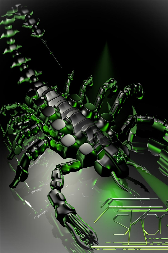 Cyber Scorpion HD Wallpaper For iPhone 4s