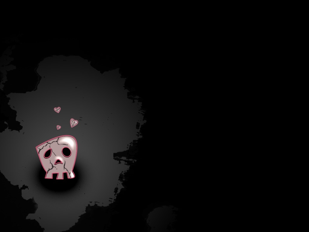 Emo Sad Love Skull Wallpaper