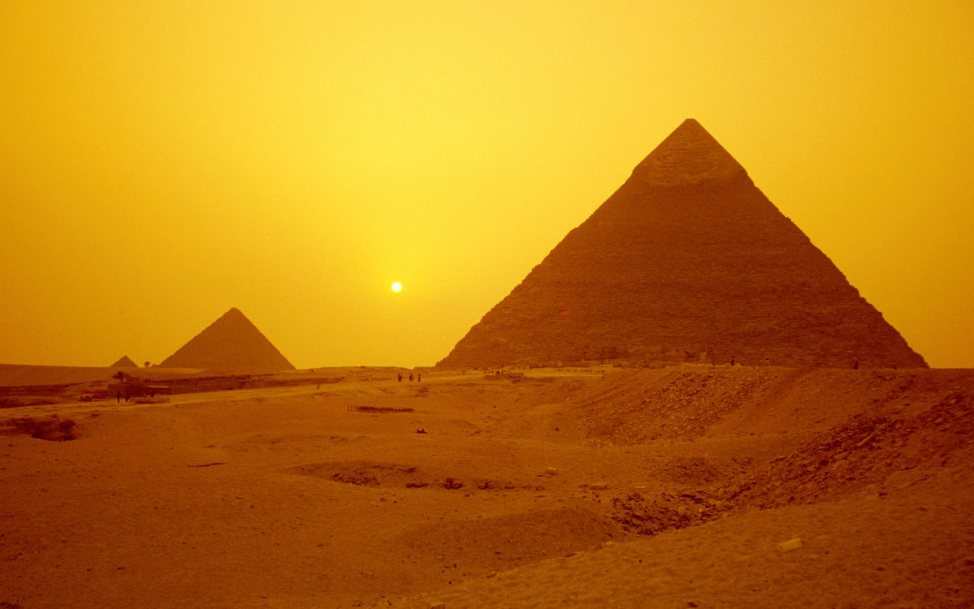 Wallpaper Egyptian Pyramids Pyramid Egypt Desert Sand Sunset