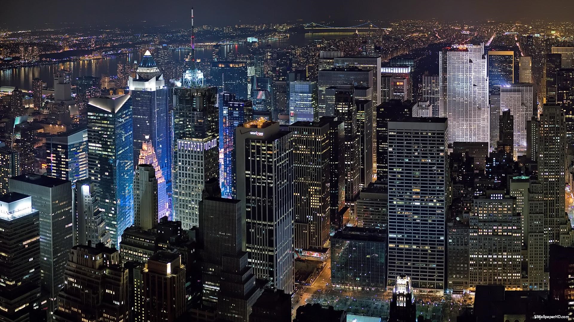 New York City skyline at night