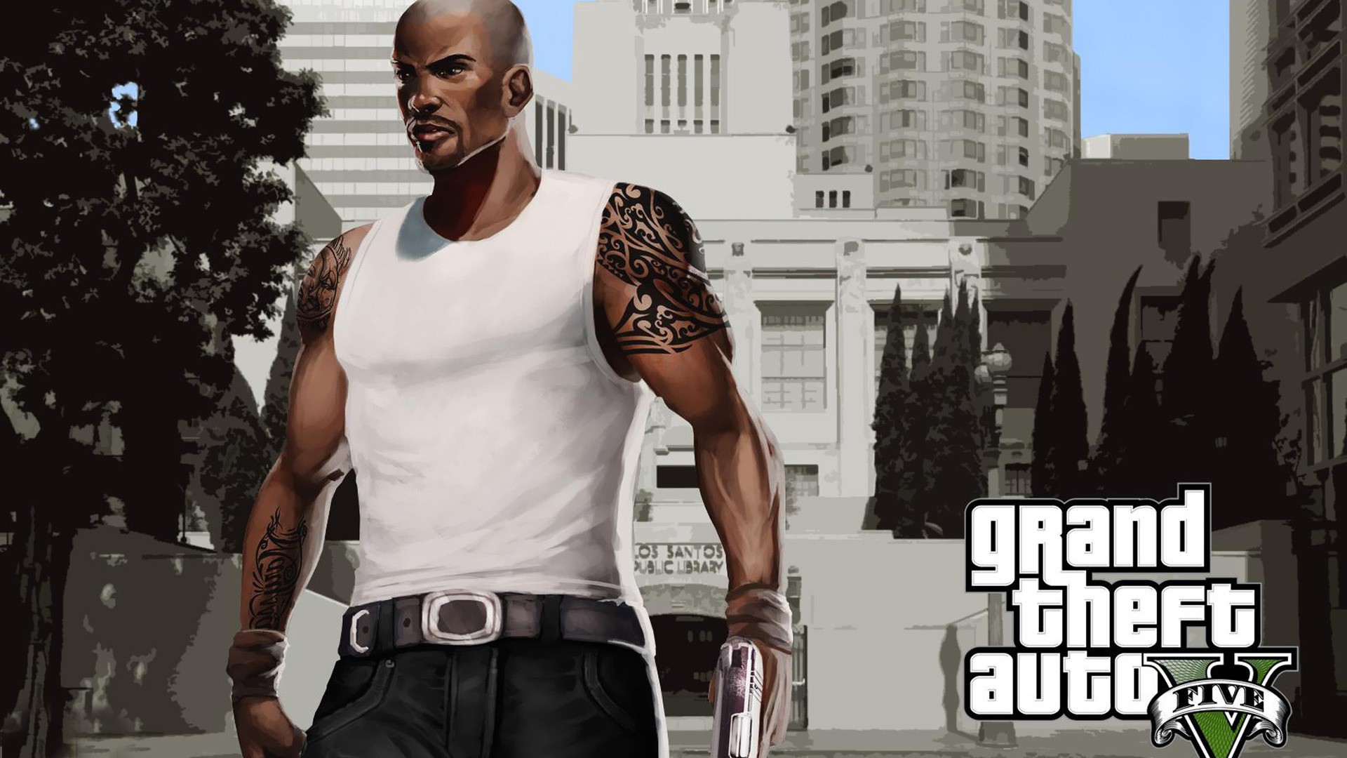 Grand Theft Auto V Carl Johnson Cj Wallpaper