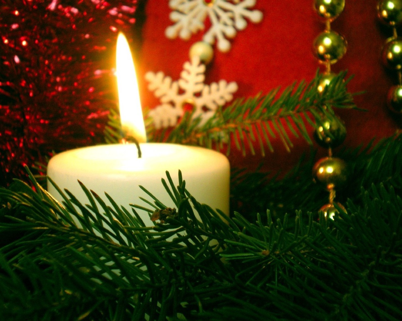 Christmas Wallpaper Candle For Desktop And Large