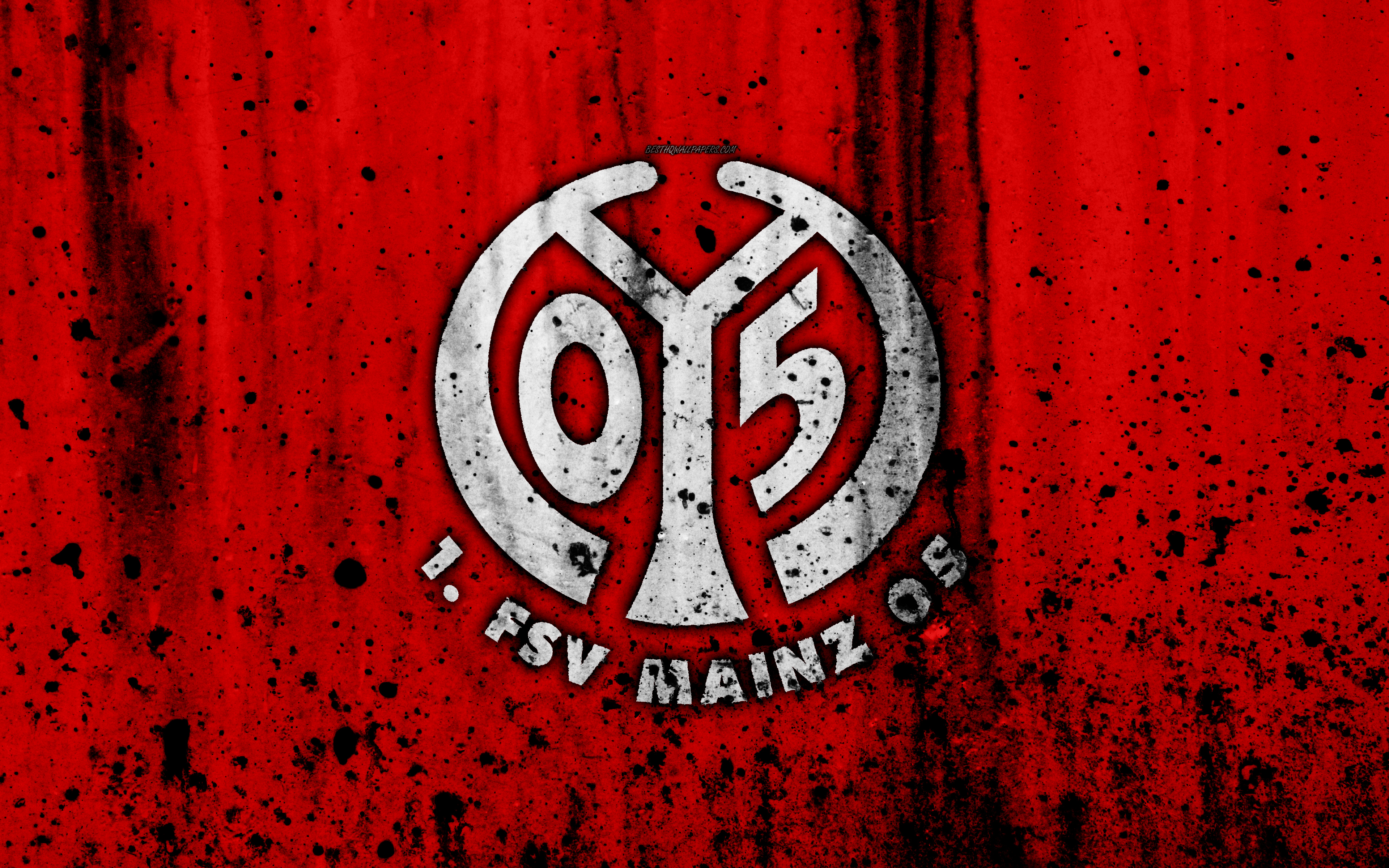Wallpaper Fc Mainz 4k Logo Bundesliga Stone
