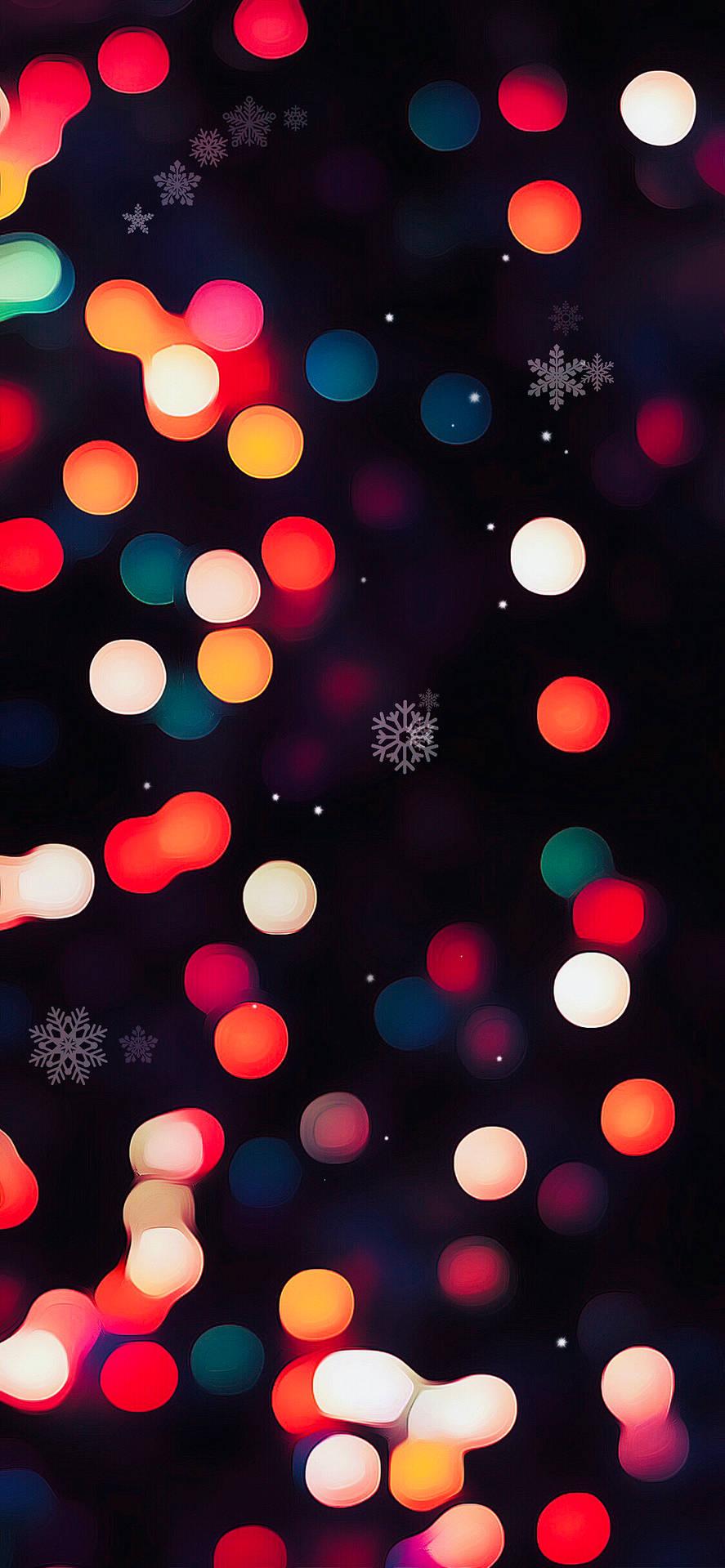 Download Christmas Lights IPhone Snowflakes Wallpaper