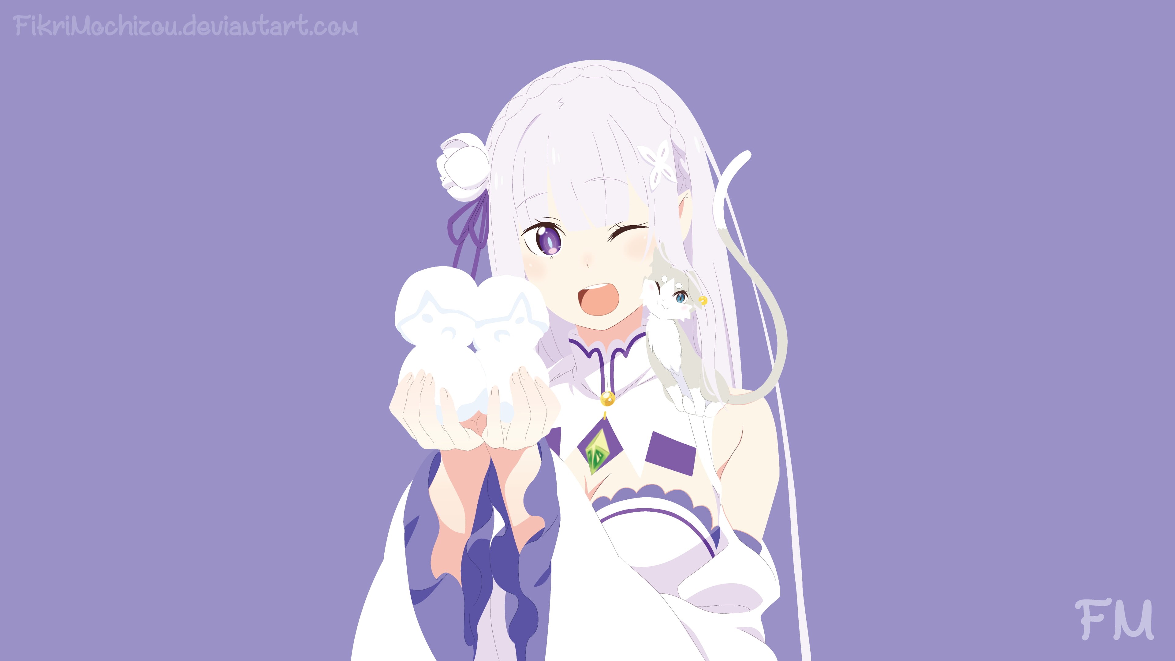 Emilia 4k Re Wallpaper