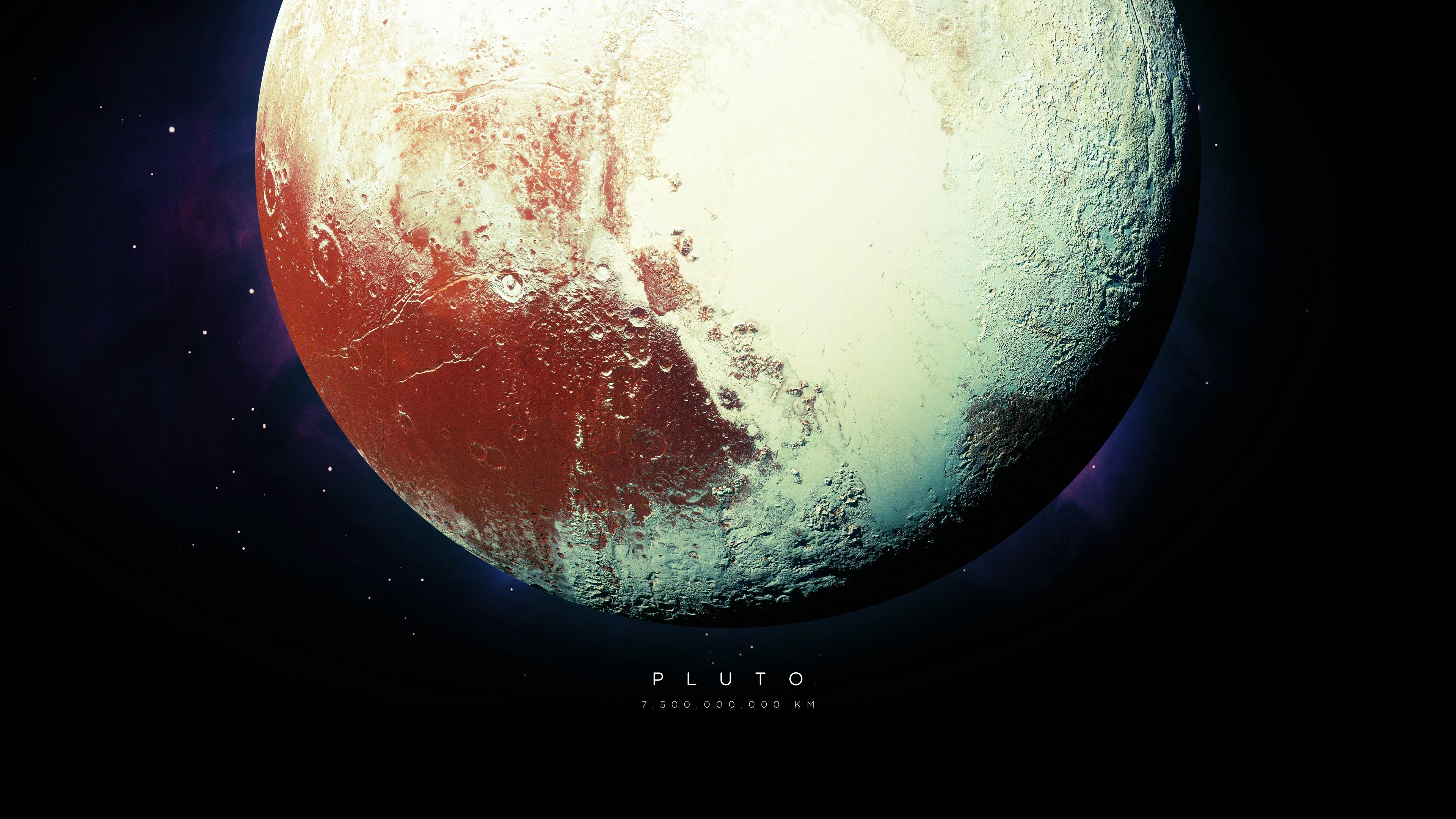Pluto Universe Stars Planet Space HD Wallpaper