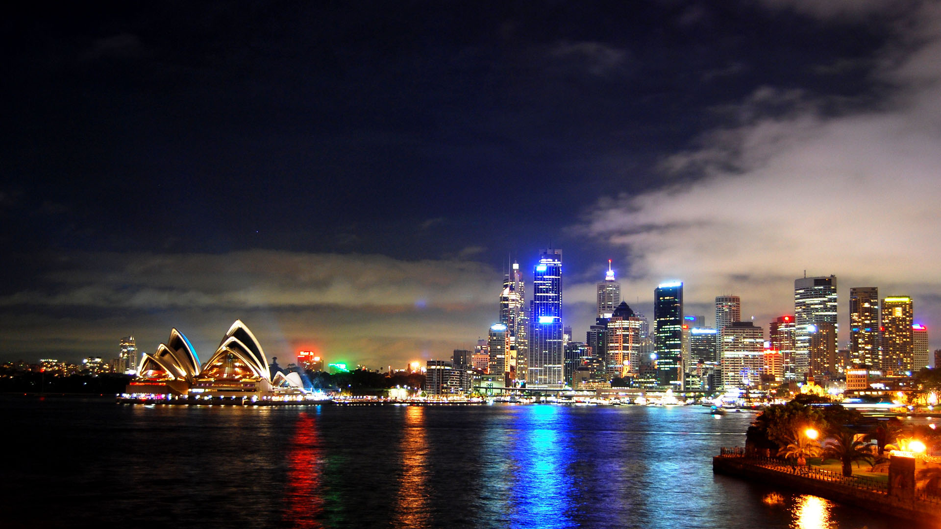 File Sydney Harbour Bei Nacht Wallpaper Jpg Wikimedia Mons