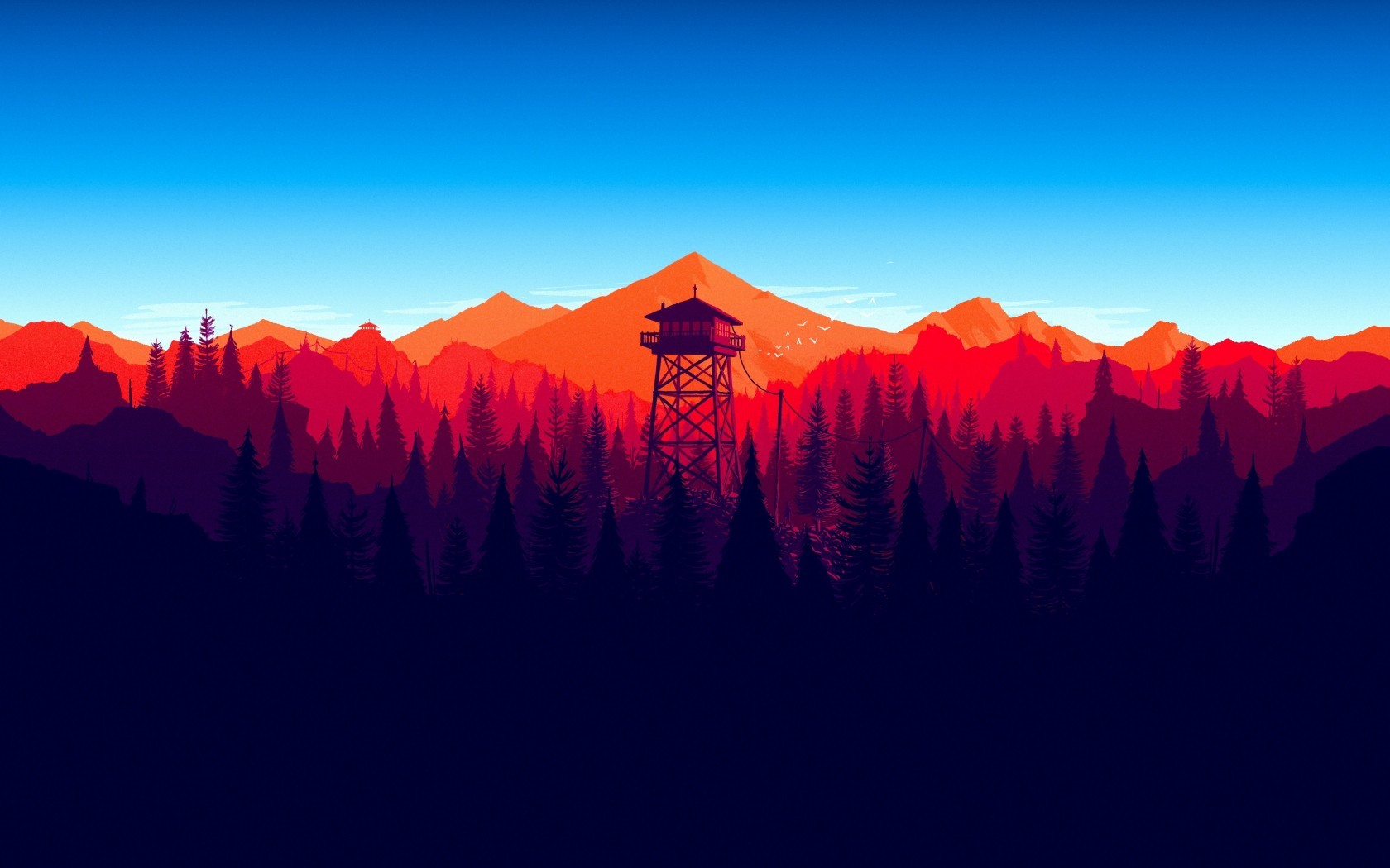 Download 1680x1050 Firewatch Forest Landscape In game