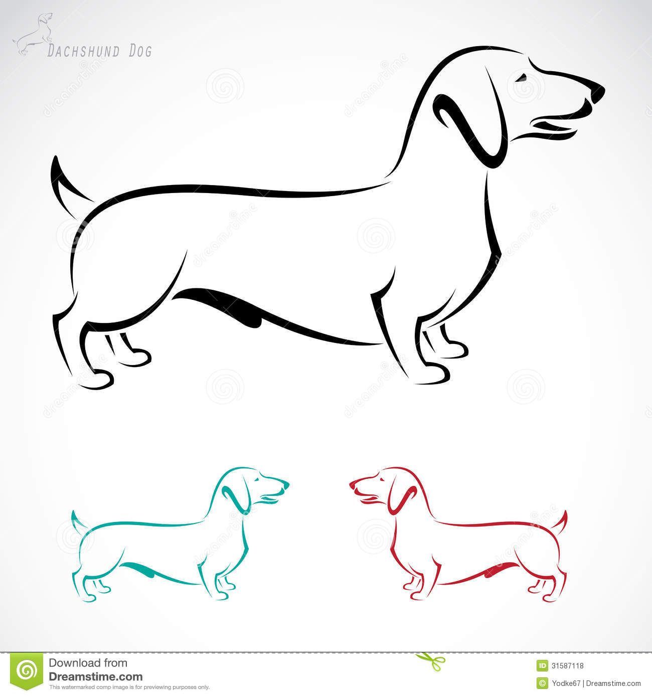 Dachshund Drawings Silhouettes Drawing