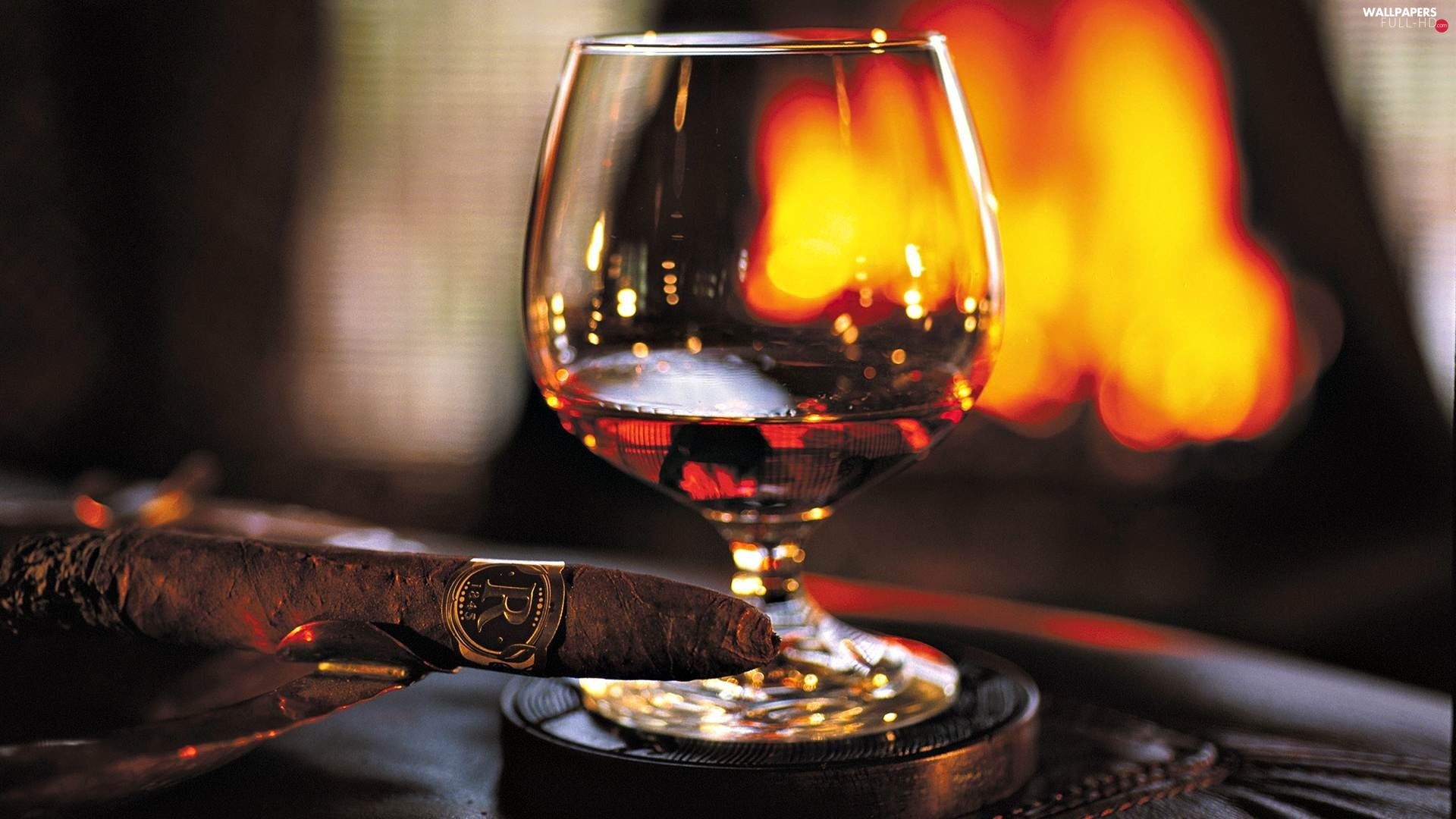Cigar Cuban Cognac Full HD Wallpaper