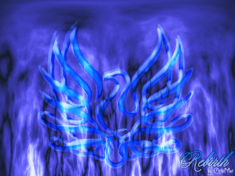 Blue Phoenix Bird Wallpaper Flames By
