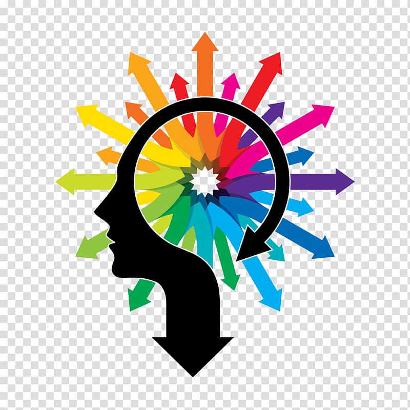 Human Head With Multicolored Arrows Illustration Psychology