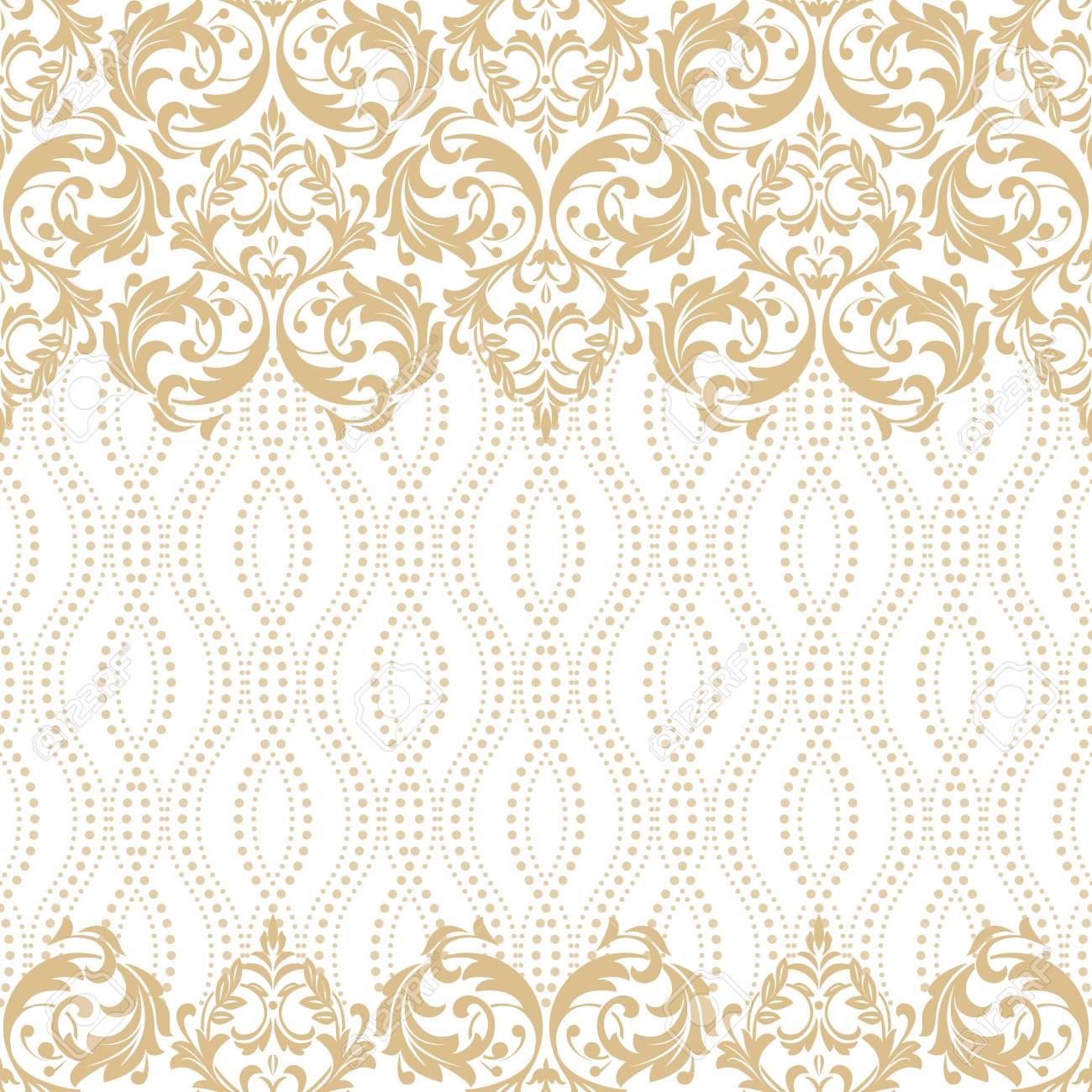 Vector Lace Pattern In Eastern Style On Scroll Work Background