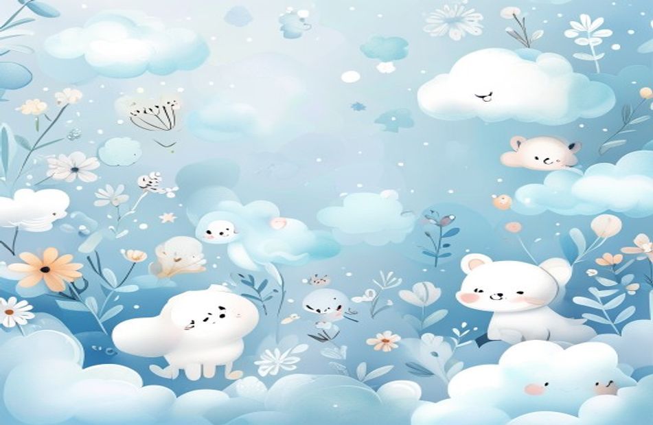 Cute Light Blue Wallpaper