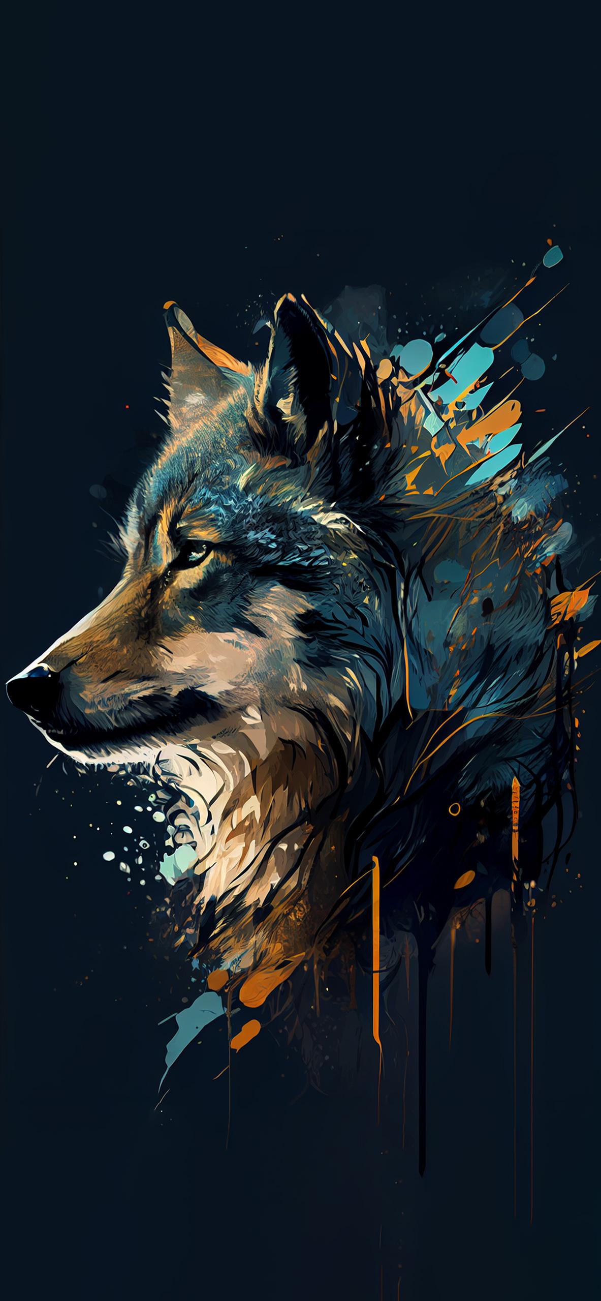 Wolf Dark Art Wallpaper Aesthetic For iPhone 4k