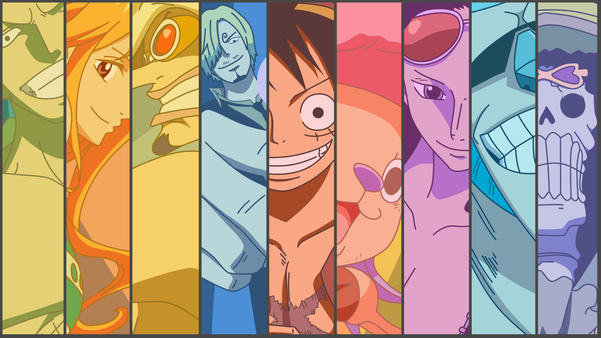 One Piece Straw Hat Crew Collage 4K Wallpaper