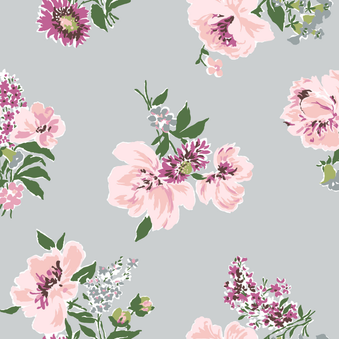 Swans Island Paris Grey Floral Wallpaper Sure Strip Technology