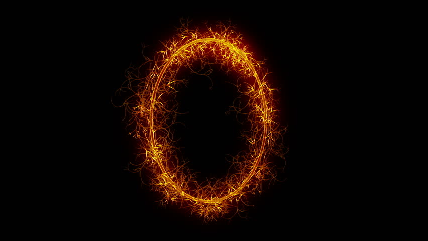 Animated Ring Of Fire Against Transparent Background In 4k