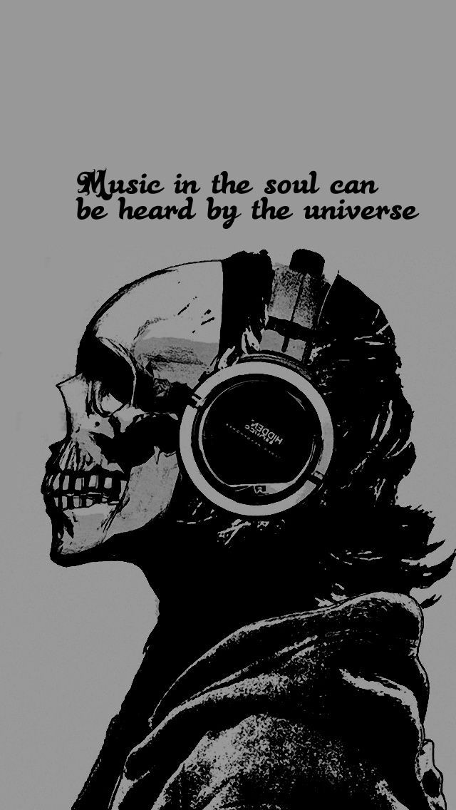 Skull Music iPhone Wallpaper HD In The Soul Can Be Heard By